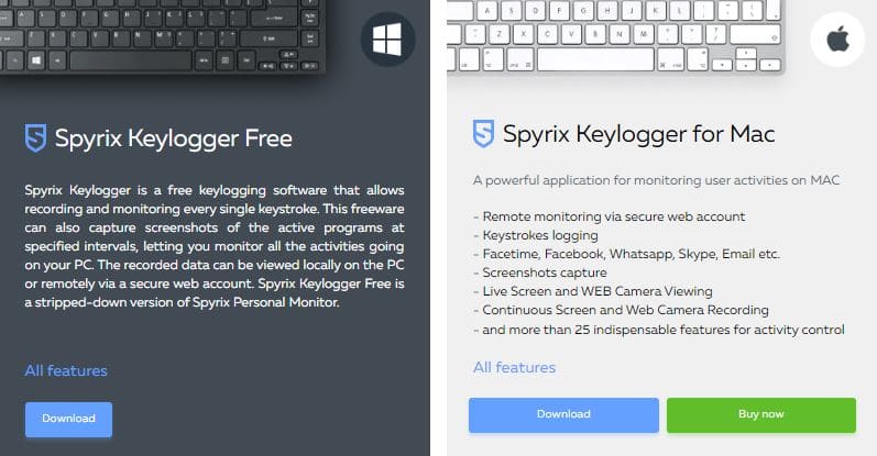 Spyrix Keylogger for Mac and Windows