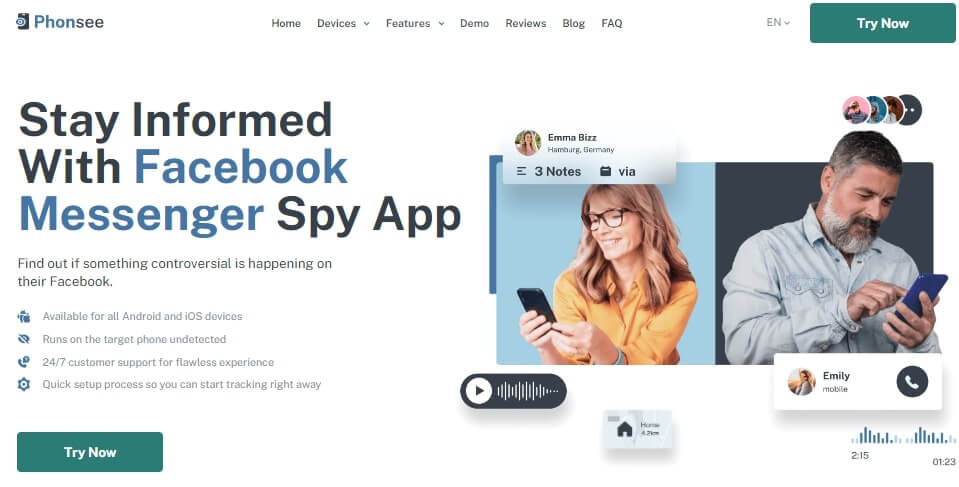 Phonsee Facebook- Best App to Track Suspicious Partner Facebook Activities