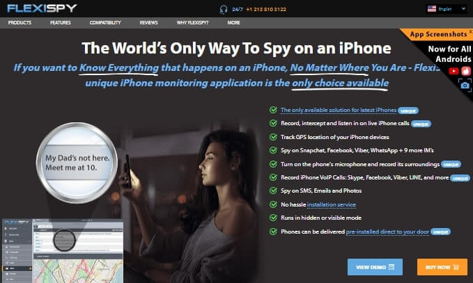 FlexiSpy iPhone - Top-Rated App with Unlimited Features