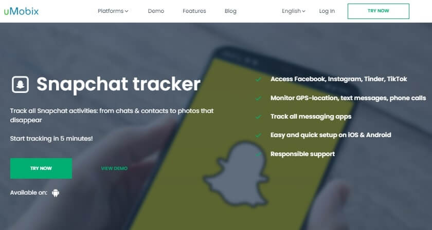 UMobix Snapchat- Excellent Snapchat Tracking App
