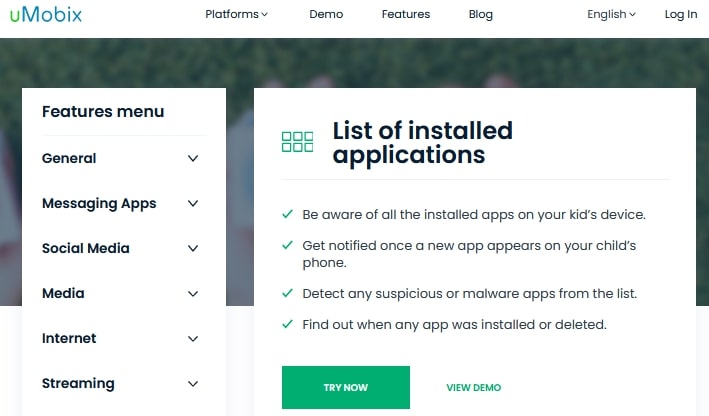 Installed App umobix