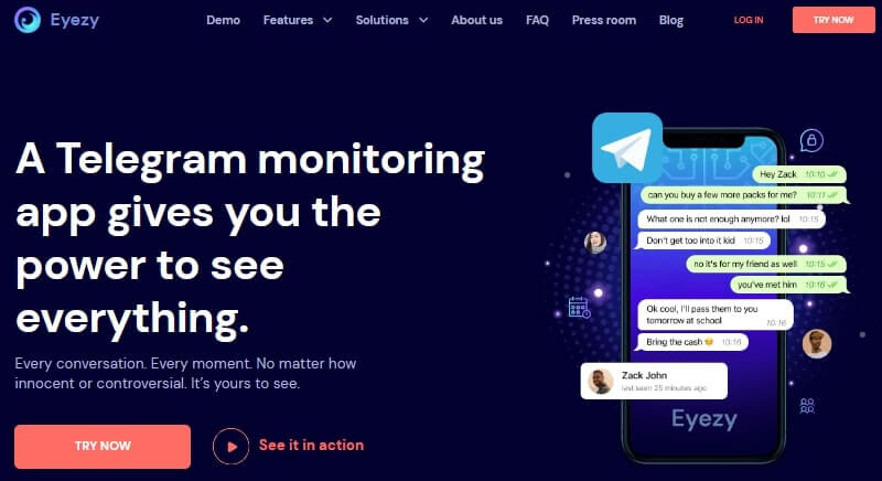 Eyezy Telegram- Simple to use and Monitor Telegram